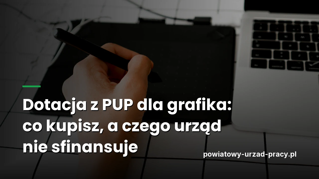 Dotacja z PUP dla grafika: co kupisz, a czego urząd nie sfinansuje